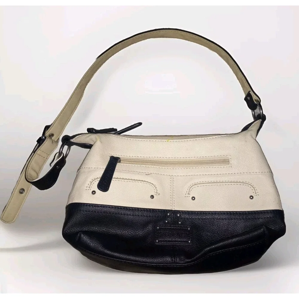 Beautiful‎ Suri Hobo Stone & Co Purse Cream & Black Leather EUC